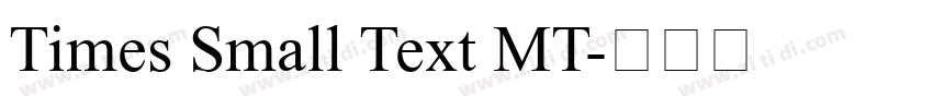 Times Small Text MT字体转换